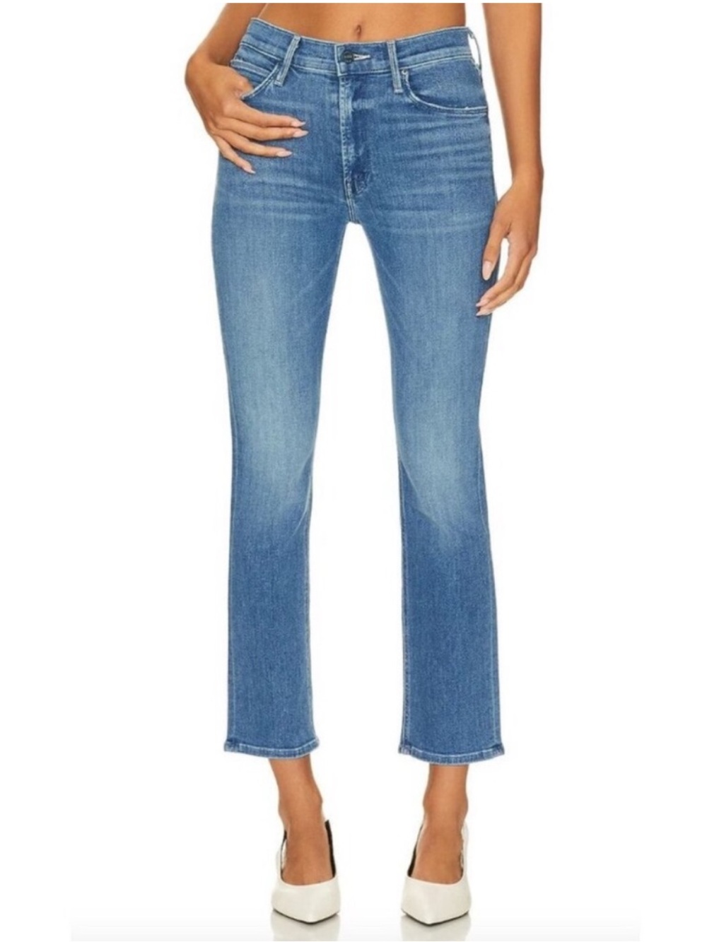 Mother Denim the Mid Rise Dazzler Straight Ankle in Wish Upon A Star | 25
